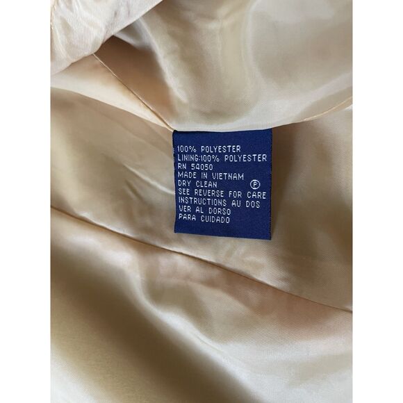 Jones Wear Blazer Jacket Size 14 Women Beige Belted 3 Button Pockets Lined - Picture 6 of 8